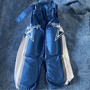 Kids Blue and Gray Sports Hockey Pants Bottoms Youth Medium Padded Gear Uniform